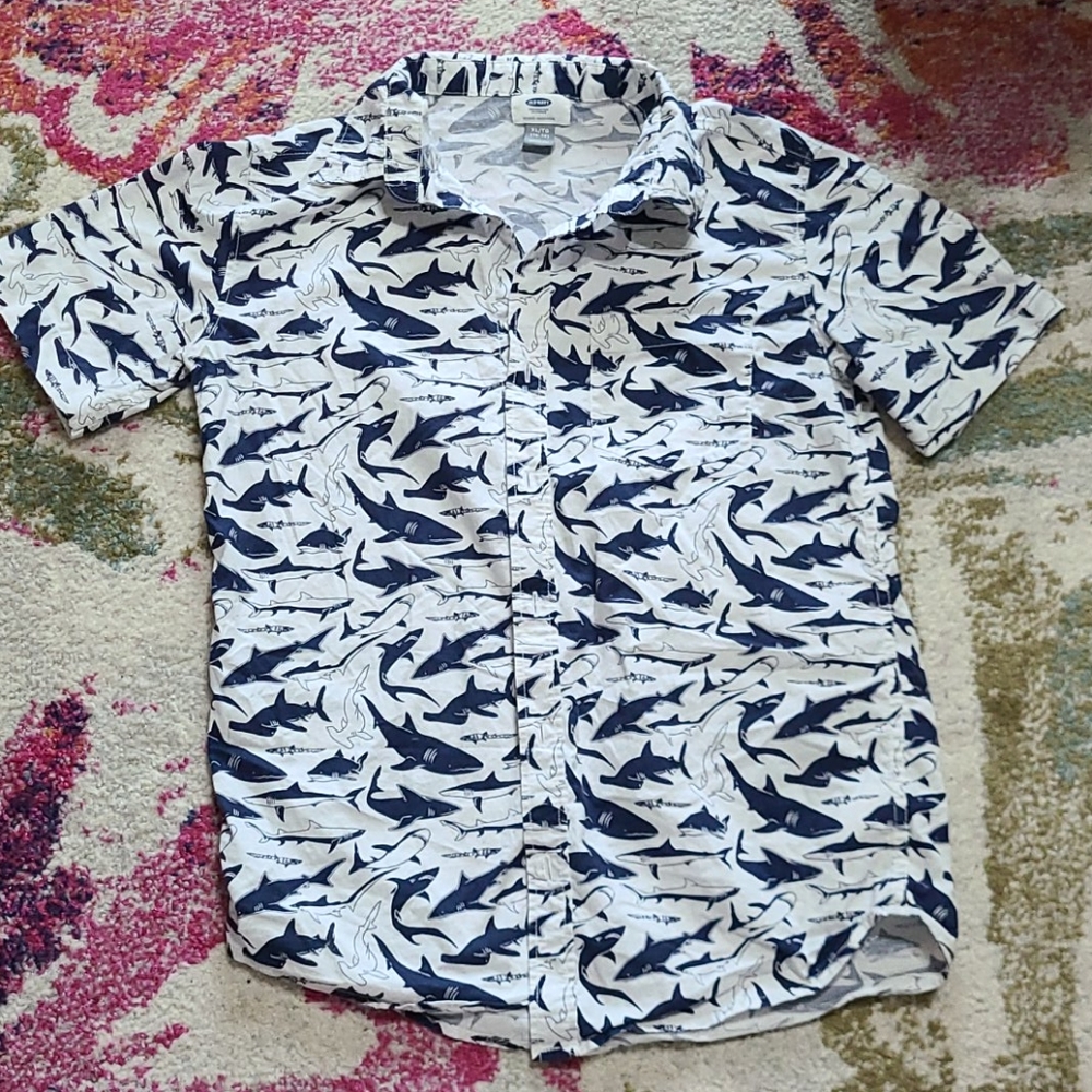 Boys xl short sleeve button down